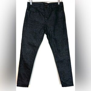 Banana Republic Premium Denim Mid Rise Skinny Serpent Stretch 29R Black 0799